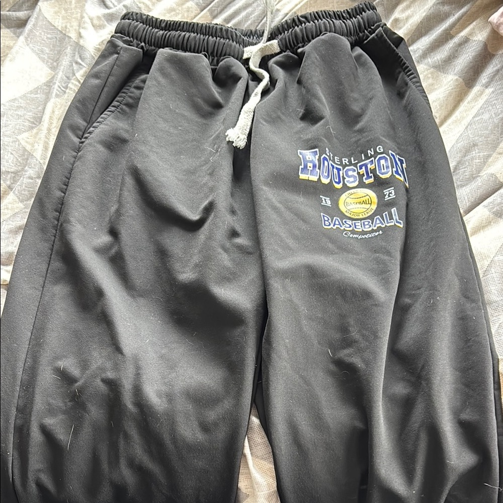 Houston Baseball Men’s Black Joggers